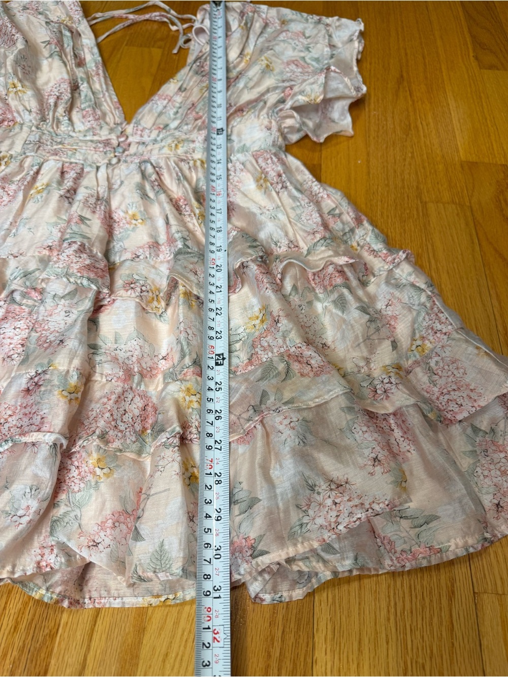 Lulu’s Easily in Love Blush Pink Floral Print Ruffled Tiered Mini Dress - Picture 6 of 8